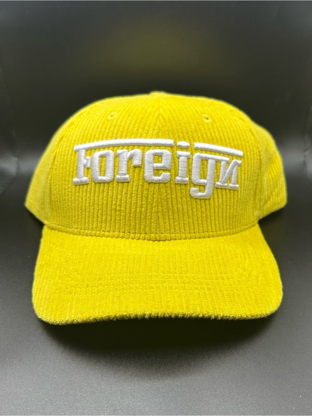 Foreign Corduroy Hat One Size Adjustable Cap Yellow Strap-back Casual - NWT
